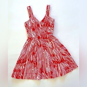 Calvin Klein Dress Red and White Summer Sun Dress size 2
